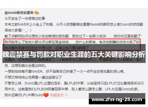 魏震禁赛与罚款对职业生涯的五大关键影响分析