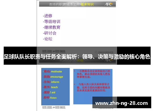 足球队队长职责与任务全面解析：领导、决策与激励的核心角色